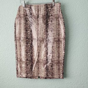 Express reptile print midi skirt